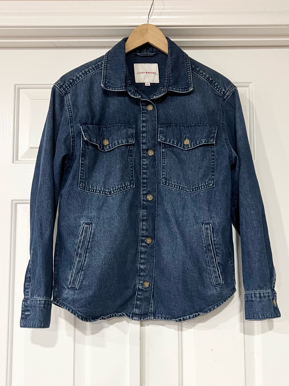 Lucky Brand | Chambray Indigo Blue Denim Shirt Jacket